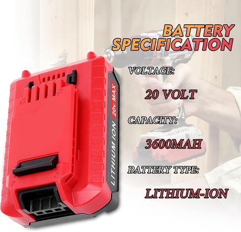 2 Packs 3600mAh PCC680L Battery Replacement for Porter Cable 20V Battery | Compatible with Porter Cable 20 Volt Batteries PCC681L PCC682L PCC685L PCC685LP in Kuwait