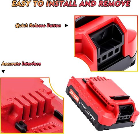 2 Packs 3600mAh PCC680L Battery Replacement for Porter Cable 20V Battery | Compatible with Porter Cable 20 Volt Batteries PCC681L PCC682L PCC685L PCC685LP in Kuwait