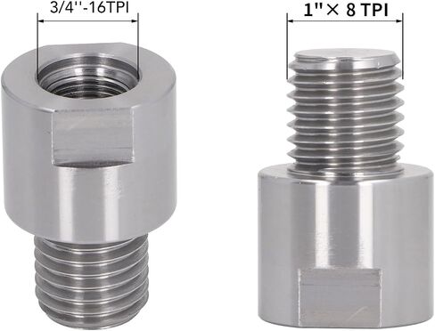Lathe Headstock Spindle Adapter, Durable Alloy Steel Construction with 1in x 8TPI Male 3/4in x 16TPI Female Thread for Wood Metal Lathe Accessories in Kuwait