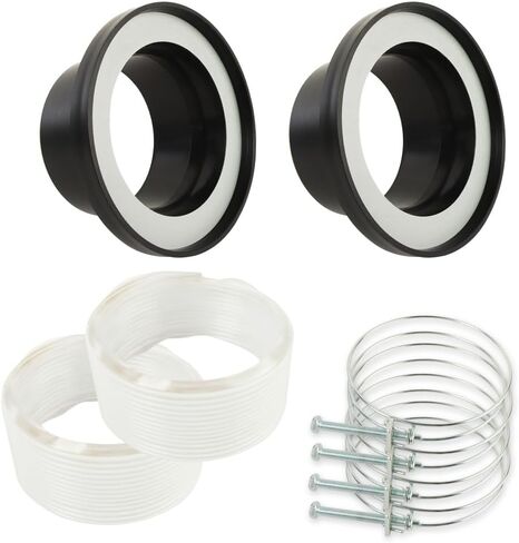 O'SKOOL 4 Inch Magnetic Dust Collection Fittings Quick Connect Kit, 4" Port, 4" to 2-1/2" Adapters, Flex Cuffs and Hose Clamps, Woodworking System for Table Saw, Planer and Shop Tools, DCC015 in Kuwait