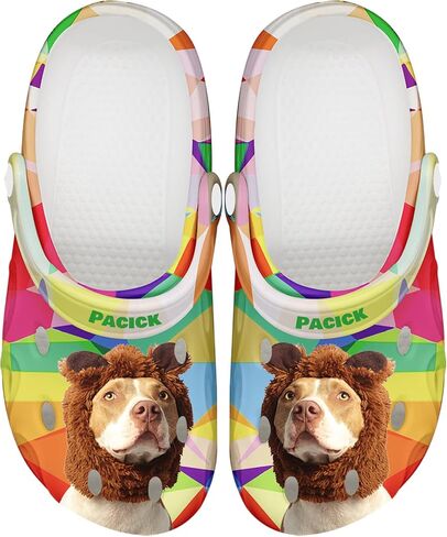FolHaoth Personalized Photo and Text Womens Mens Clogs Custom Pet Face Name Summer Slippers Garden Shoes Cat Dog Face Custom Funny Clog Gifts for Friends, Lover, Oneself in Kuwait