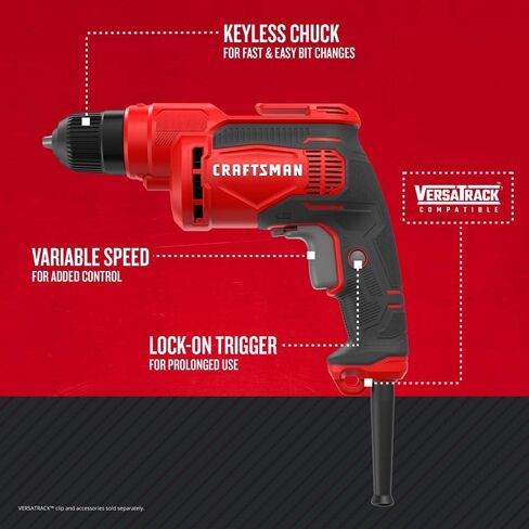 CRAFTSMAN Drill / Driver, 7-Amp, 3/8-Inch (CMED731) (Renewed) in Kuwait