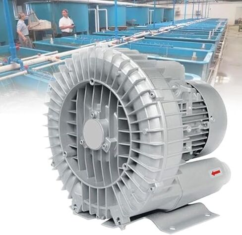 Regenerative Blower High-Pressure Vortex Ring Phase for Sewage Aeration Aquarium Blower Industrial Vacuum Pump,High-Pressure Vortex Ring Blower for Fish Ponds & Aquariums - 120W/220V Regene in Kuwait
