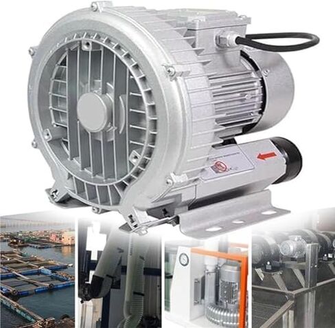 Regenerative Blower High-Pressure Vortex Ring Phase for Sewage Aeration Aquarium Blower Industrial Vacuum Pump,220V High Pressure Regenerative Vortex Blower - 180W Side Channel Ring Blower in Kuwait