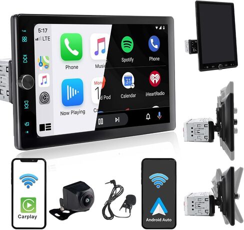 Alondy Single Din Car Stereo with CD/DVD Player | Bluetooth | FM/AM/RDS Radio | USB SD AUX Audio Receiver in Saudi Arabia
