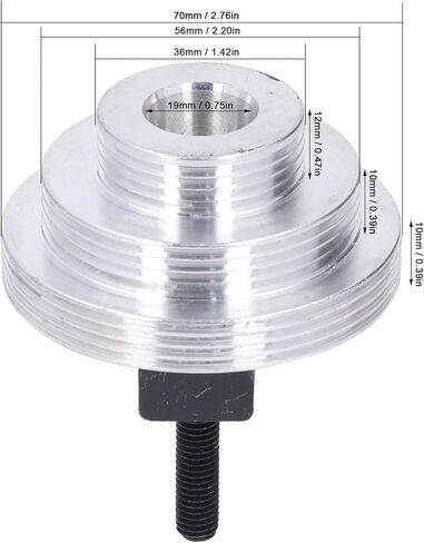 Mini Lathe Belt Transition Pulley, Upgrade with Spindle for MX-210 WM-210 8x16 220x400 220x600 220x750, Mill Belt Drive Conversion Kit Lightweight and Compact Smoothly Transition in Kuwait