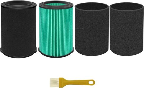 VF6000& VF7000 Replacement Filter fits Rigid Shop Vacuums 5-20 Gallon& Husky Shop Vacuum 6-9 Gallon with Extra Foam Sleeves -2 Pack in Kuwait