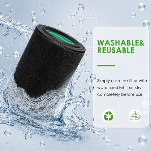 VF6000& VF7000 Replacement Filter fits Rigid Shop Vacuums 5-20 Gallon& Husky Shop Vacuum 6-9 Gallon with Extra Foam Sleeves -2 Pack in Kuwait