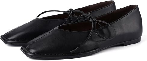 Ballet Flats for Women Square Toe Mary Jane Shoes | Memory Foam Insole, Arch Support, Criss Cross, Lace Up, Slip On, All Day Comfort, Low Heel, Daily Walking, Ballerina Flats in Kuwait