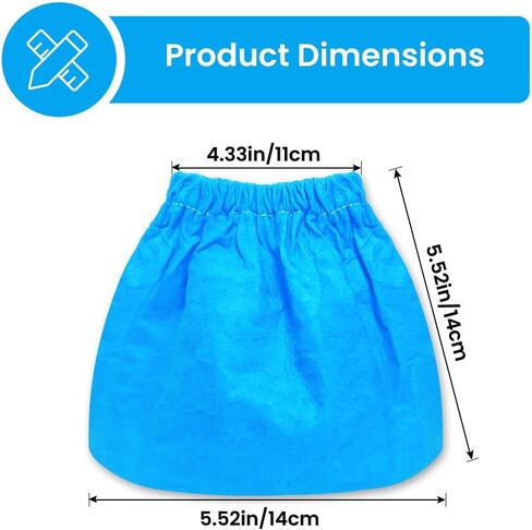 12 Pack VRC2 Cloth Filter Compatible with Vacmaster 1.5 to 3.2 Gallon Wet/Dry Vacuums，Fit for Armor All AA155 AA256 AA255 2.5 Gallon Shop VAC Microlined in Kuwait