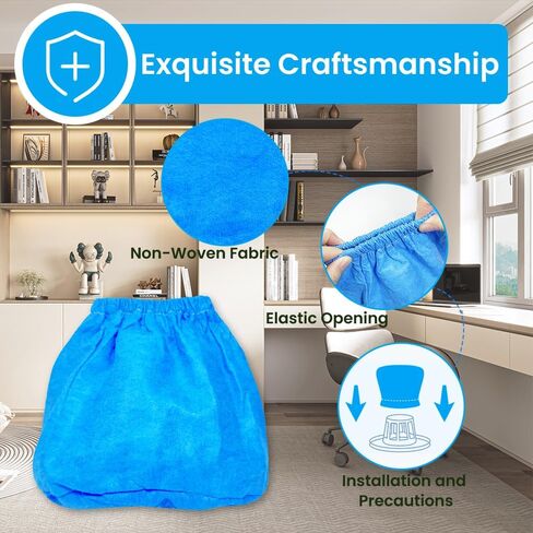 12 Pack VRC2 Cloth Filter Compatible with Vacmaster 1.5 to 3.2 Gallon Wet/Dry Vacuums，Fit for Armor All AA155 AA256 AA255 2.5 Gallon Shop VAC Microlined in Kuwait