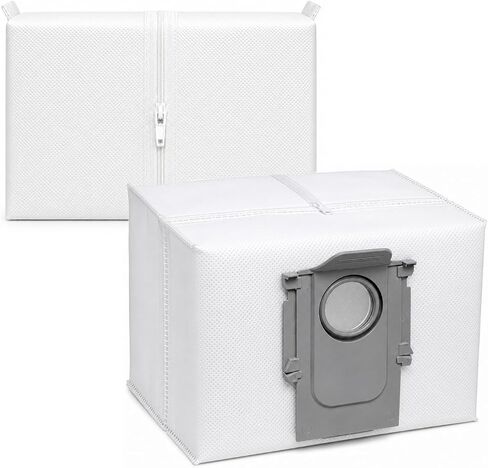 2 Pack Zipper Dust Bags Compatible with Roborock Q7 M5+, Q10 S5+, Q10 X5+, Q5 Max+, Q5+, Q5 Pro+, Q7 Max+, Q7 Max, Q7+, Q8 Max+, S8 Pro Ultra, S8+, S7 Pro Ultra, S7 Max/MaxV Ultra Auto-Empty Dock in Kuwait