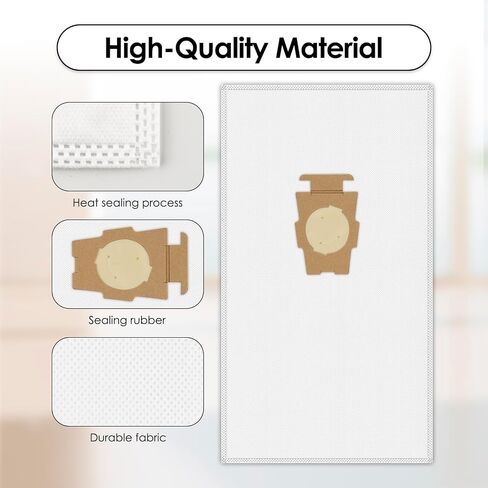 (20 Pack) 204814 Replacement Dust Bags Compatible with Kirby F-Style & Twist-Style, 204814, 205811 Style F, 204811, Fit for Kirby All Generation G, Sentria, Sentria II, Avalir, Avalir II, Vacuum Bags in Kuwait