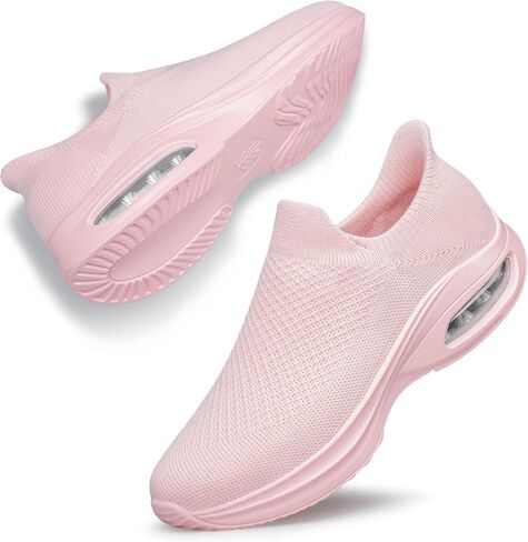 Womens Slip On Walking Shoes Hands Free Breathable Comfortable Tennis Running Shoes Casual Sneakers in Kuwait