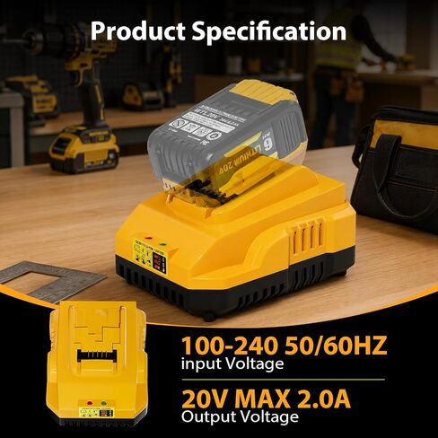LP 20V DCB112 Battery Charger for Dewalt 20 Volt Lithium-ion Battery DCB207 DCB206 DCB204 DCB201 DCB200 DCB120 DCB127 DCB112 DCB115 DCB118 DCB107 DCB105 DCB102 in Kuwait