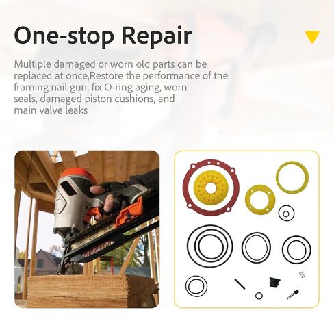 for Paslode F350S F250S F325C O-Ring Framing Nailer Master Restoration Kit | The sealing kit for frame nail driver maintenance includes components 501001 500866 219224 402011 and 500407 in Kuwait