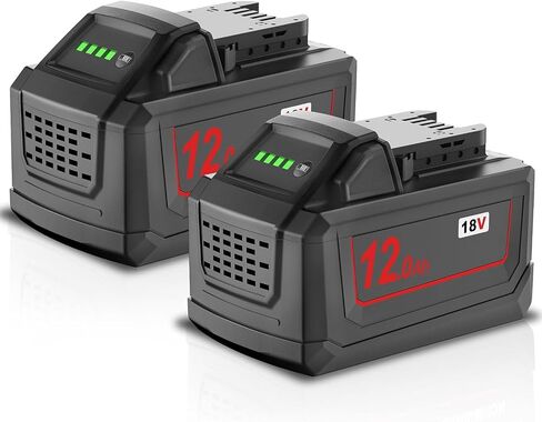 Nonbliep 2Pack 12000mAh 18 Volt Replacement for Milwaukee m18 Battery in Kuwait