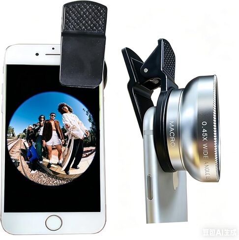 Peanutech Fisheye Lens iPhone Phone Camera Lens Kit زاوية واسعة ماكرو لـ iPhone 14 13 12 11 X XS Xr Se 8 pro max Mini معظم هواتف سامسونج مع مشبك حقيبة PU (أسود) ... in Kuwait