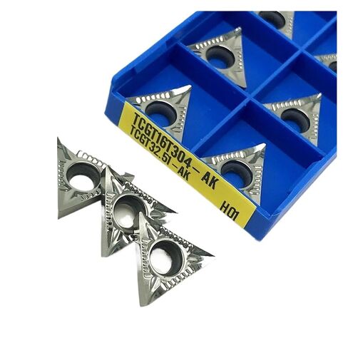 High Toughness Turning Blade Machine Accessories 10PCS TCGT16T302 AK H01 Hard Alloy Aluminum Cutting Tool Turning Lathe(TCGT16T302-AK H01) in Kuwait