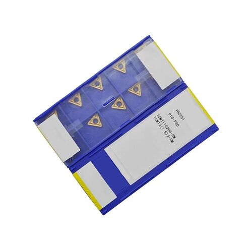 Indexable Lathe Carbide Insert 10PCS TCMT110204HM YBC252 TCMT110208HM YBC251 Hard Alloy External Turning Tool Blade Cutter Applies to Steel(TCMT110204HM YBC252) in Kuwait