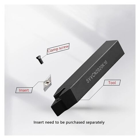 Indexable Lathe Carbide Insert 1PCS SVVCN2020K16 Steel External Turning Tool Cutter Bar Lathe Holder in Kuwait