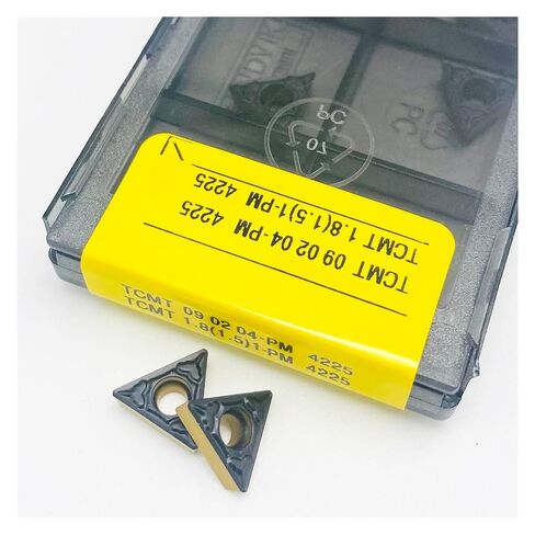 Indexable Lathe Carbide Insert 10PCS TCMT090204-PM 4225 Hard Alloy Metal Lathe Tools Blade External Turning Tool in Kuwait
