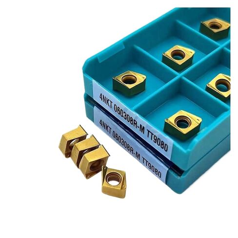 Indexable Lathe Carbide Insert 10PCS 4NKT060308R-M TT9080 Hard Alloy Internal Turning Tool Metal Milling in Kuwait