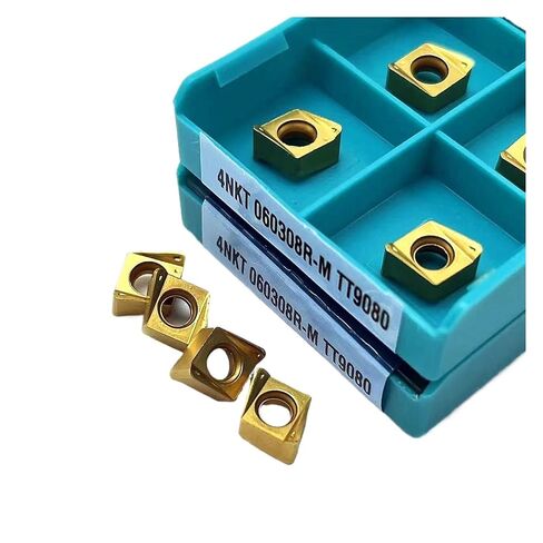 Indexable Lathe Carbide Insert 10PCS 4NKT060308R-M TT9080 Hard Alloy Internal Turning Tool Metal Milling in Kuwait