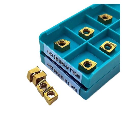 Indexable Lathe Carbide Insert 10PCS 4NKT060308R-M TT9080 Hard Alloy Internal Turning Tool Metal Milling in Kuwait