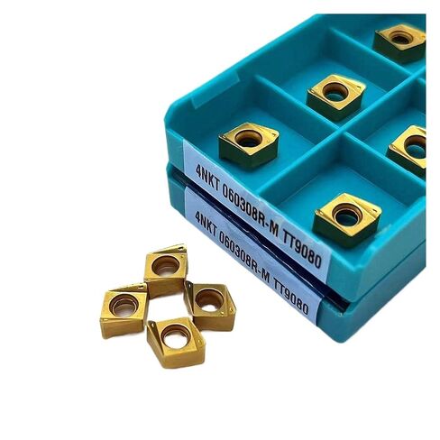 Indexable Lathe Carbide Insert 10PCS 4NKT060308R-M TT9080 Hard Alloy Internal Turning Tool Metal Milling in Kuwait