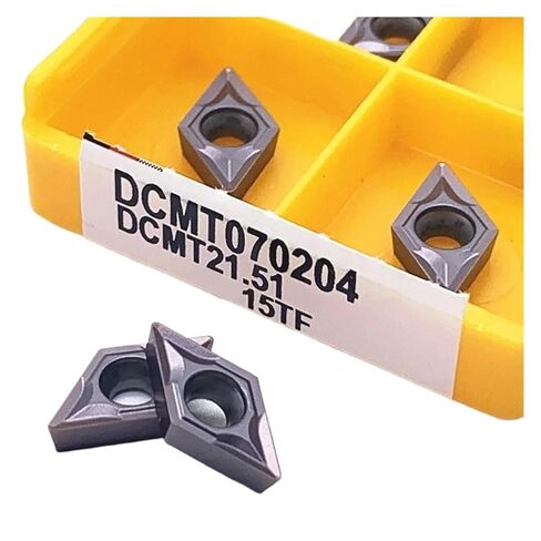 Indexable Lathe Carbide Insert 10PCS DCMT070204 15TF Hard Alloy Lathe Turning Tool Holder Internal Use for Stainless Steel in Kuwait