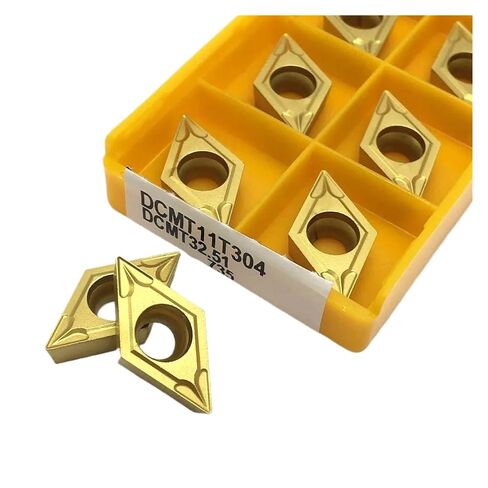 Indexable Lathe Carbide Insert 10PCS DCMT11T304 15TF 735 Hard Alloy Tipped Internal Turning Tool Lathe Tools(DCMT11T304 735) in Kuwait