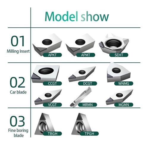 Indexable Lathe Carbide Insert 1PCS VCGT110302 VCGT110304 Diamond Aluminum Alloy Mill Tool Hard Turning Cutter(VCGT110302 R0.2 PCD) in Kuwait