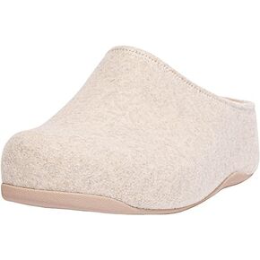 FitFlop Shuv Ivory Slip On Rounded Toe Slip Resistant Comfortable Slippers (Ivory, 8.5) in Kuwait