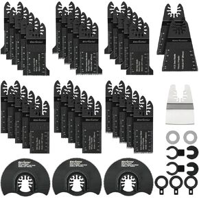 Enventor 45 PCS Oscillating Tool Blade, Wood, Metal, Plastic Cutting Universal Multitool Saw Blade Kit Compatible with Enventor 23Q1-3, 86229, 98606, Dewalt, Dremel, Ryobi in Kuwait