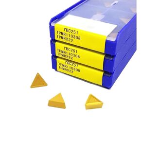 Indexable Lathe Carbide Insert 10PCS TPMR110308 YBC251 Hard Alloy Lathe Milling Turning Tools Metal Cutting Blade in Kuwait