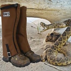 Dan's Hunting Gear, Snake Protector, Briarproof, Waterproof, Leg Gaiters 1000D. Made in U.S.A in Saudi Arabia