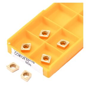Indexable Lathe Carbide Insert 10PCS CCMT060208 External Turning Tool Metal Hard Alloy Blade for Stainless Steel(CCMT060208 6020) in Kuwait
