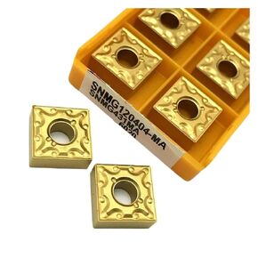 Indexable Lathe Carbide Insert 10pcs SNMG120404 MA 15TF/6020 Hard Alloy Cutting Tool Lathe External Turning(SNMG120404 MA 6020) in Kuwait