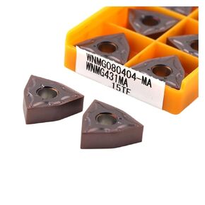 Indexable Lathe Carbide Insert 10PCS WNMG080404 15TF 6020 735 Hard Alloy External Turning Tool Lathe(WNMG080404 6020) in Kuwait