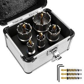 2" (51mm) TCT Hole Saw for Stainless Steel, Iron & Metal | tungsten carbide teeth, 3-cutter design, pilot drill included, storage case, for sheet plate pipe work in Kuwait