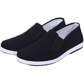 WUIWUIYU Mens Womens Black Kung-Fu Shoes Slip-On Martial Art Tai-Chi Soft Flats House Slippers in Saudi Arabia
