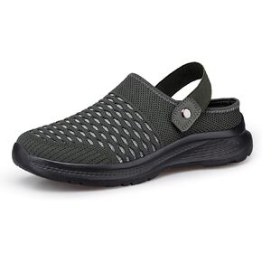 ihinzry Women's & Men's Slip On Mesh Clogs – Wide Width Comfort Garden Shoes with Stable Heel Support, Anti-Slip Sole, Breathable and Quick Dry–Daily Walking, Indoor/Outdoor in Kuwait