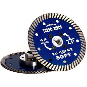 4.5" Diamond Saw Blade Granite Blade with 5/8"-11 Flange for Cutting Porcelain Tile Granite Marble (4.5"-Flange) in Kuwait