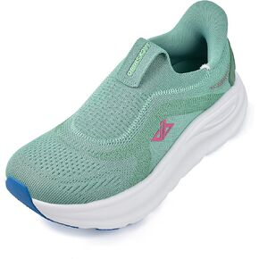 JACKSHIBO Womens Wide Toe Box Shoes Slip on Zero Drop Arch Support Sneakers | Hands Free, Orthopedic, Plantar Fasciitis, Slip in, Thick Sole, Cushion, Walking, Athletic, Tennis, Width, Metatarsal Pads in Kuwait