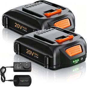 4.0Ah 20V Lithium Battery for Worx 20V Battery and Charger Combo, Compatible with All Worx Batteries WA3520 WA3525 WA3575 WG151s WG251s WG540s WG545s WG890 WG89 with LED Power Indicator in Kuwait