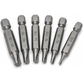 Type G Clutch Head Screwdriver Bit Set, 6 Sizes 3/32″ to 1/4″, S2 Steel, 2″ Long, 1/4″ Hex Shank, Fits Vintage GM Cars, RVs and Trailers in Kuwait