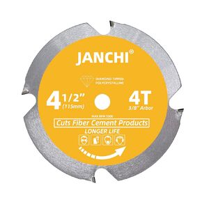4-1/2 Inch 4T PCD Tip Hardie Fiber Cement Circular Saw Blade with 3/8-Inch Arbor, Polycrystalline Diamond Tipped Teeth Saw Blade for Laminate Flooring in Kuwait