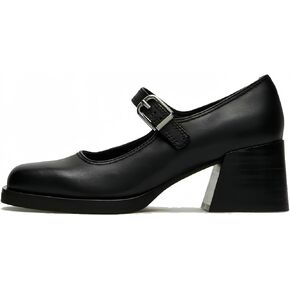 Mary Jane Heels for Women, Square Toe Pumps, Buckle Strap, Chunky Heel | Vintage-Inspired Closed-Toe Comfort for Office, Business Casual, Parties, Weddings and Daily Wear in Kuwait