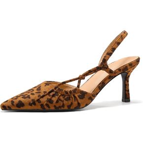 Womens Slingback Kitten Heels Closed Pointed Toe Backless Pumps Wedding Dress Shoes in Saudi Arabia